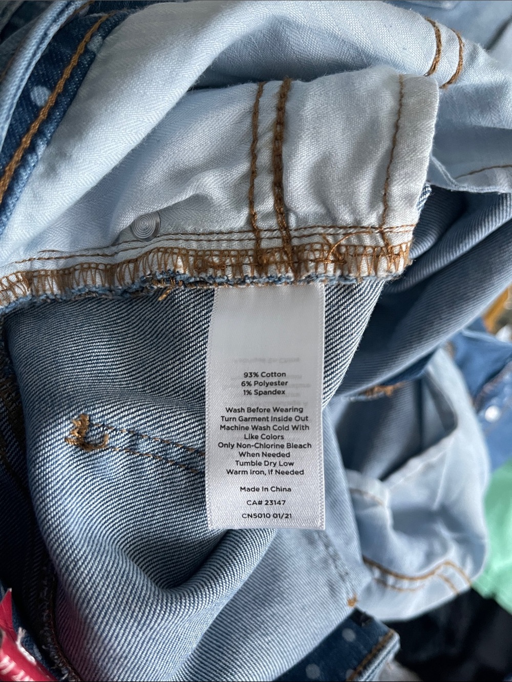 Talbots Jeans Women's 14 Curvy Blue Pedal Pusher Slim Leg Cropped - Picture 7 of 7